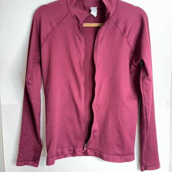 Fabletics Jacket Girl’s Large Maroon Zip Up Lightweight - Picture 6 of 8